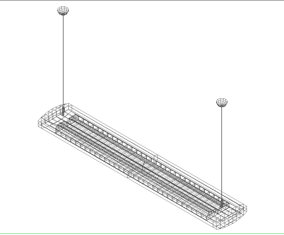 DTI_type_2_Beta_2 x 28 W electrical design 3d wire frame view dwg file