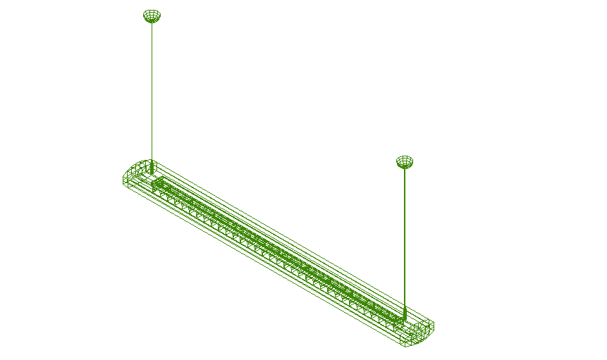 DTI_type_3_Beta_1 x 28 W electrical design 3d wire frame view dwg file