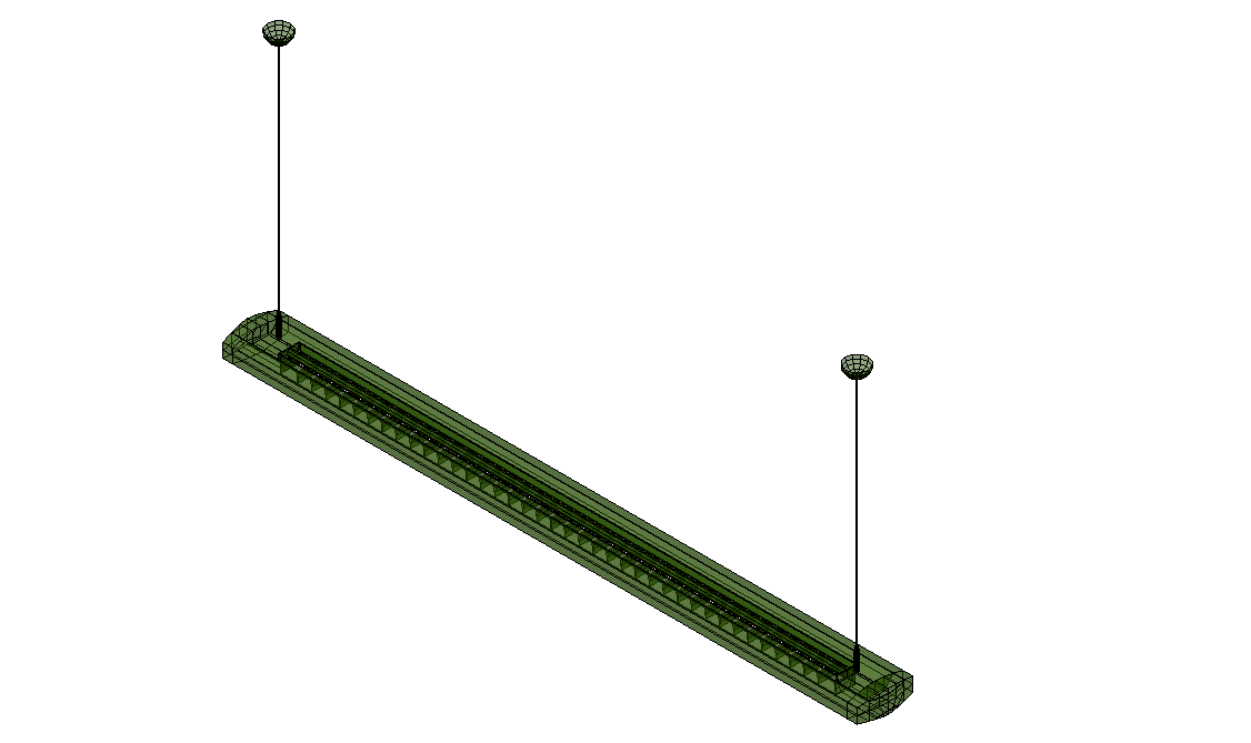 DTI_type_3_Beta_1 x 35 W electrical design 3d wire frame view dwg file