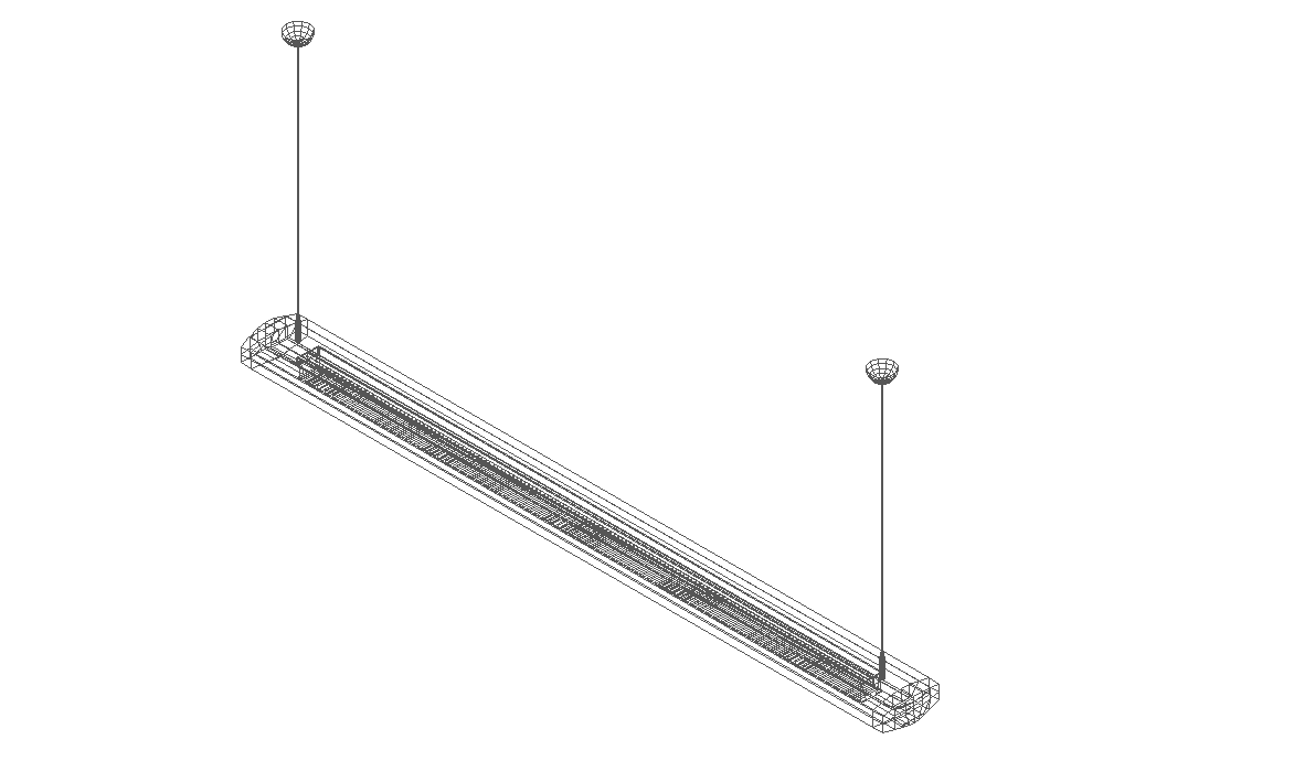 DTI_type_3_Lam ell_35 W electrical design 3d wire frame view dwg file