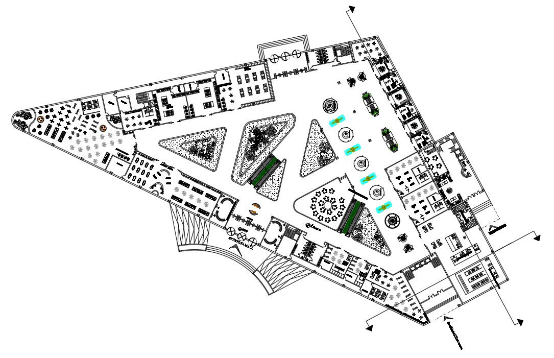 DWG CAD Drawing having the Master plan and section of Car Parking layout .Download the AutoCAD 2D DWG file.