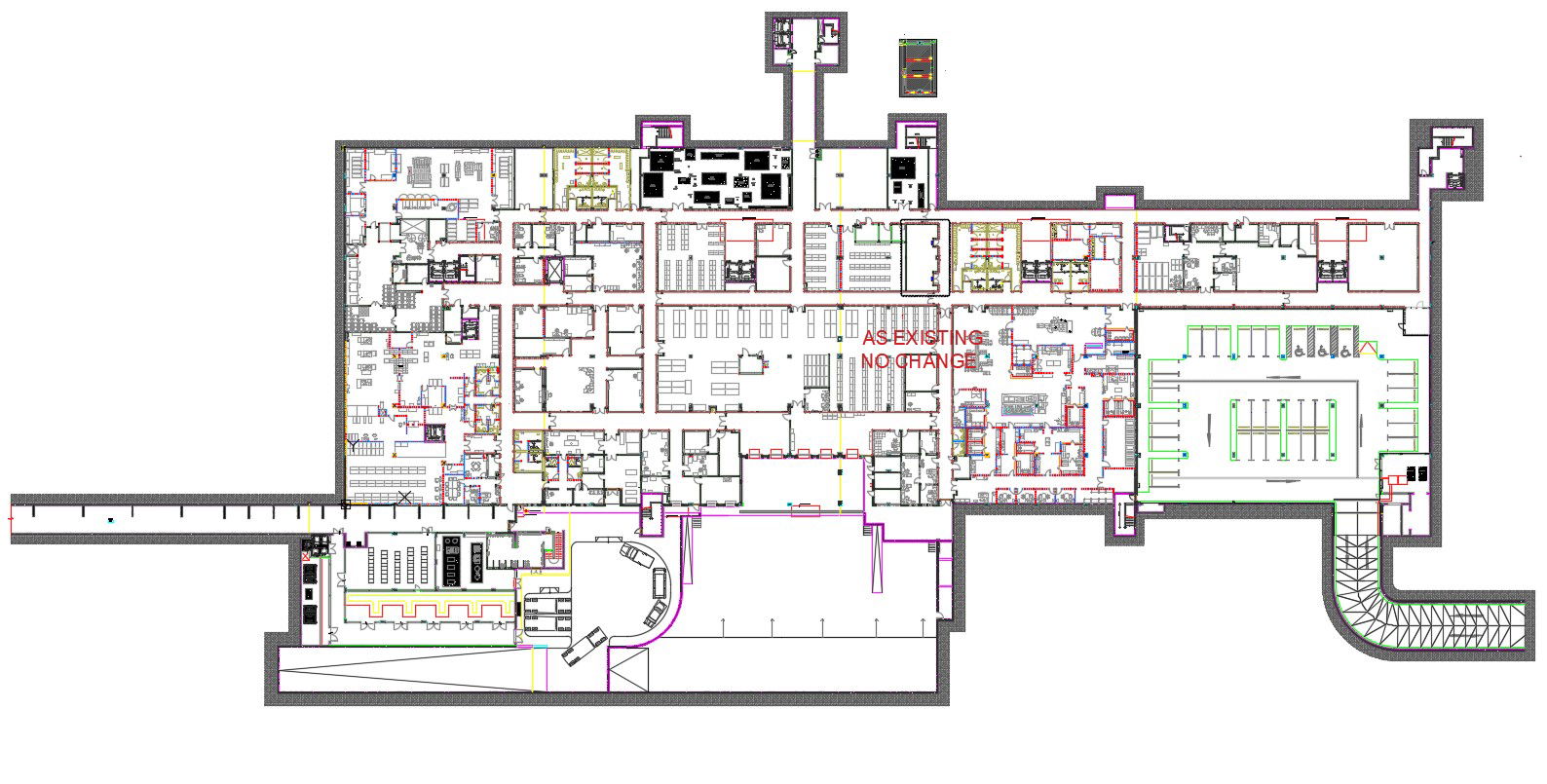 DWG Drawing Office Building Floor Plan AutoCAD File