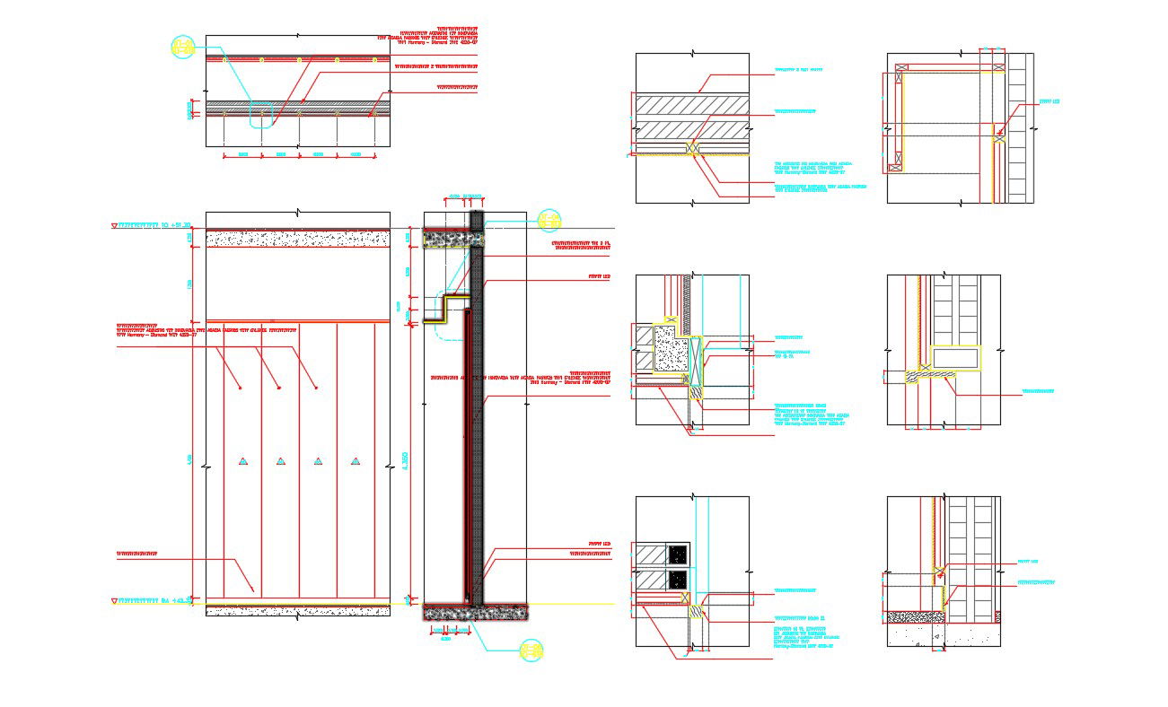 DWG Glass Facade Elevation Interior Working Drawing AutoCAD File
