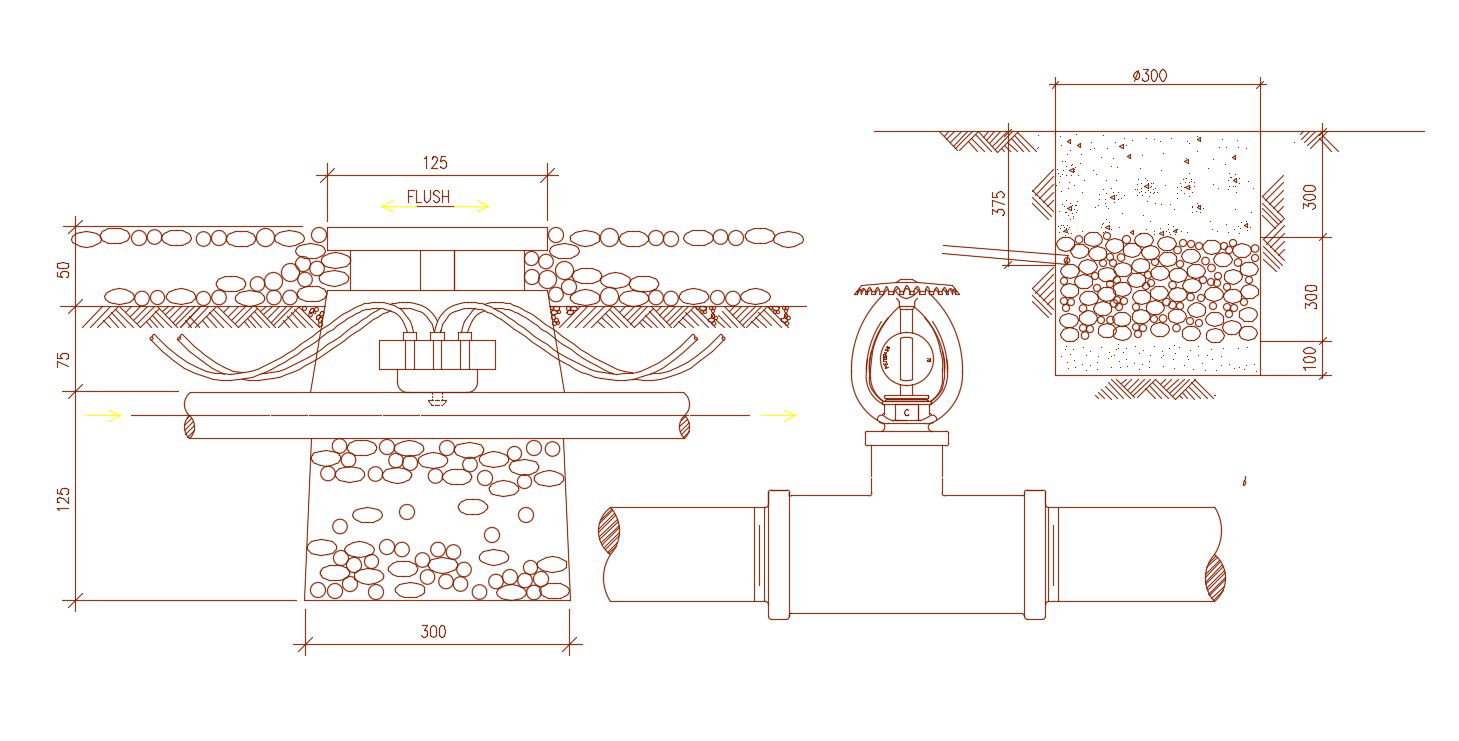 DWG Large Detail Drawing Of Flush Valve AutoCAD File Free Download