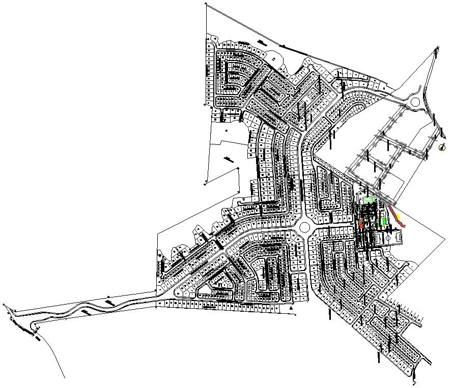 DWG 2D file of the Amenity resort typical section details, Download the AutoCAD DWG file.