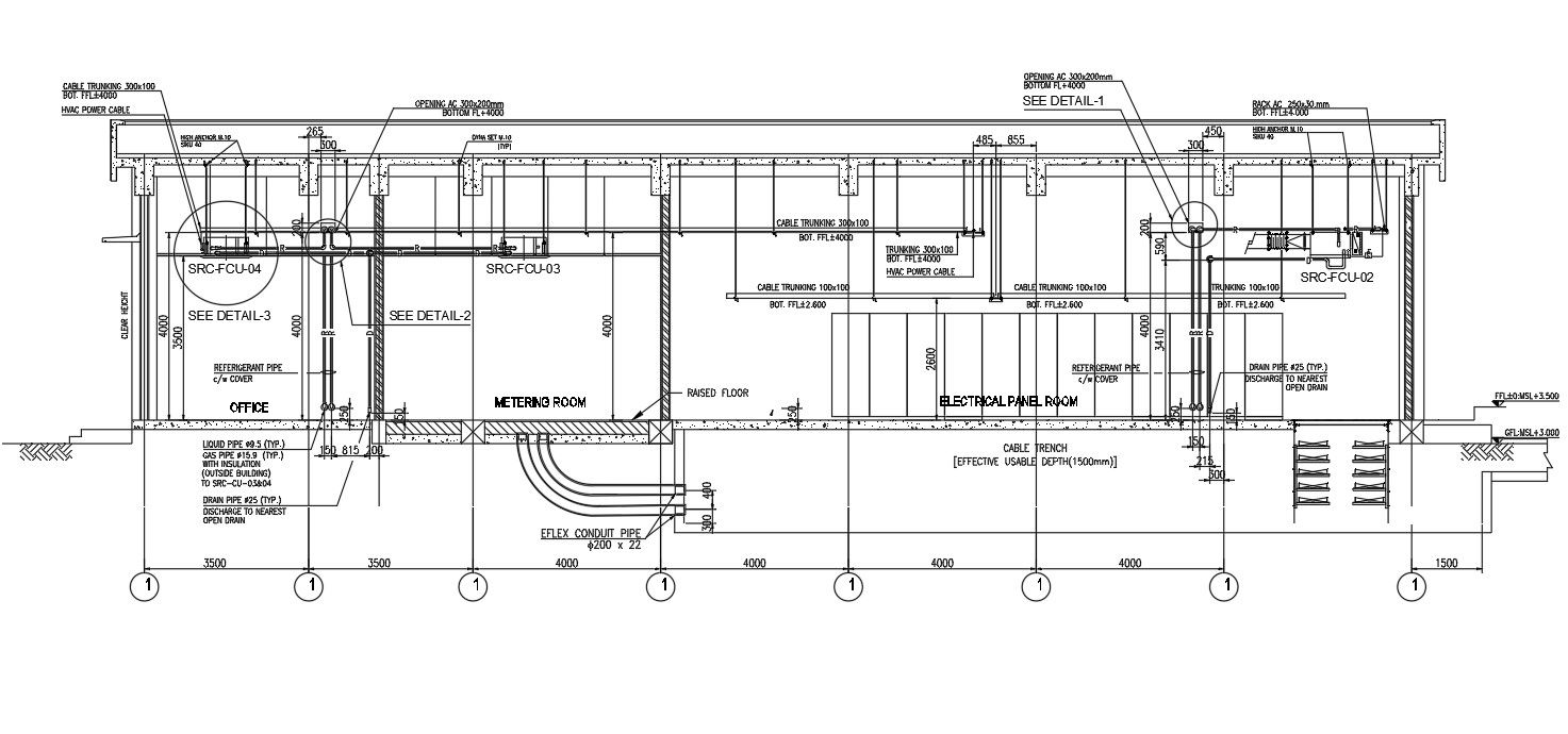DWG AutoCAD drawing file of the Electrical Panel room and metering room details. Download the AutoCAD 2D DWG file.