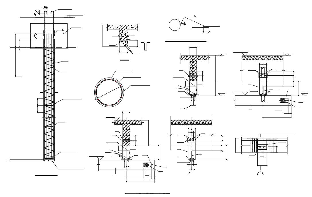 DWG Cad drawing file having the of reinforcement of T-Beam section details.Download the DWG AutoCAD file.