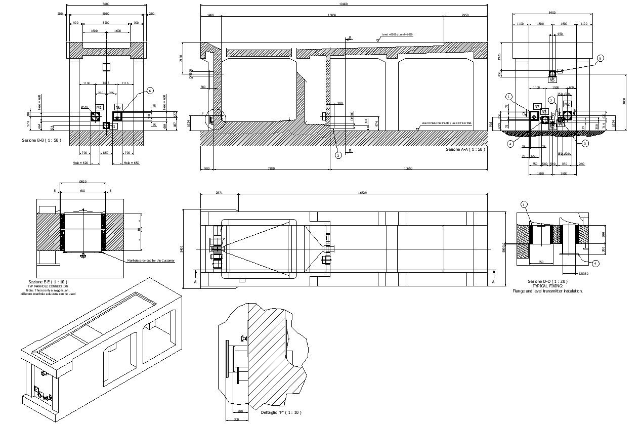 DWG File Featuring Foundation Plan and Detailed Sectional Drawing