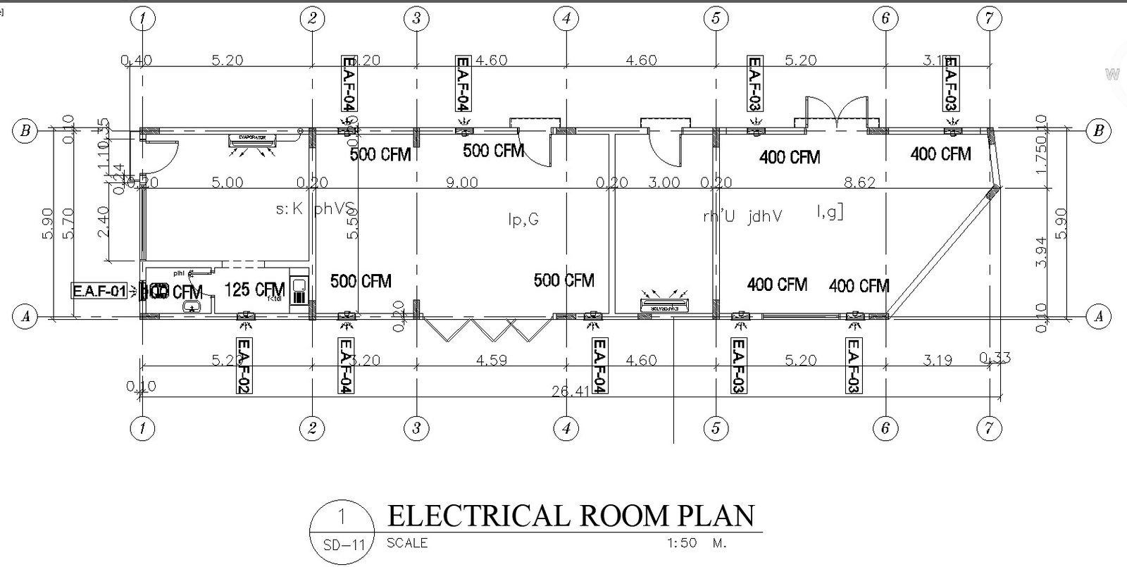 DWG File for Electrical Room Layout Plan CAD Drawing