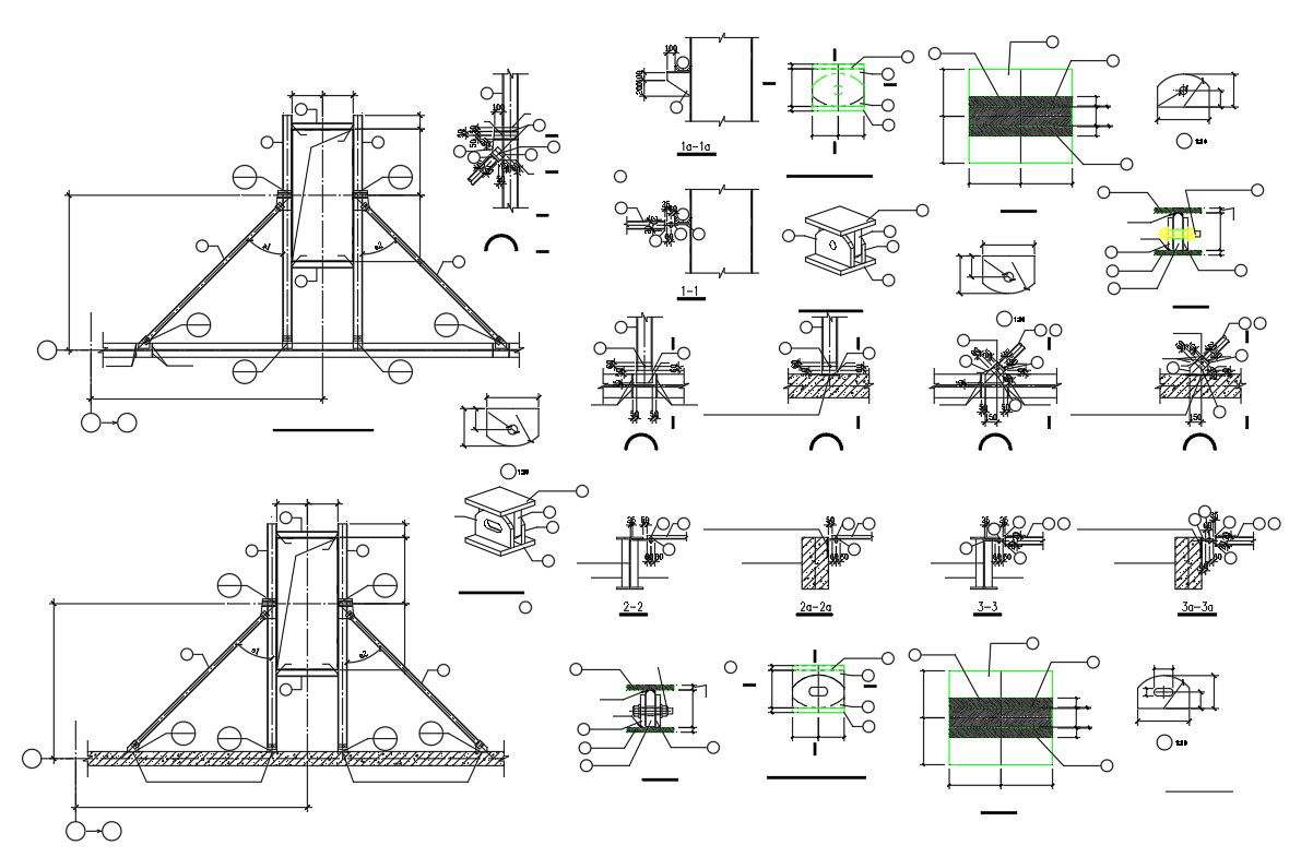 DWG drawing file having the plan and different section of reinforcement details.Download the DWG AutoCAD file.