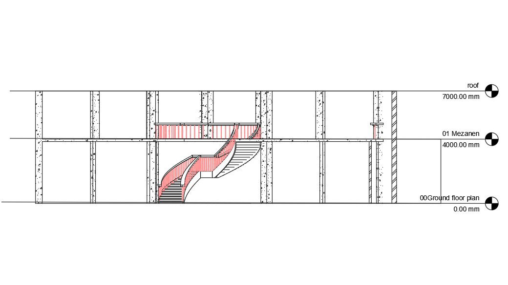 DWG drawing file of the G+1 building section details.Download the AutoCAD DWG file.