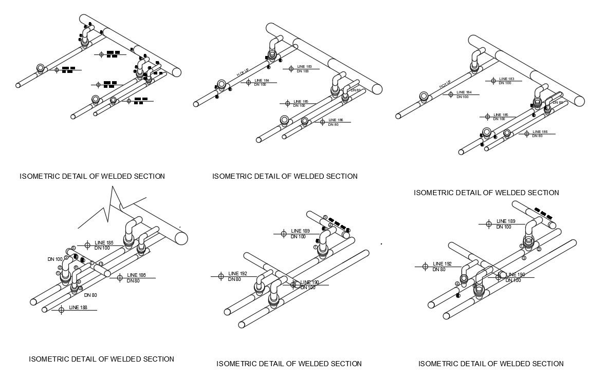 DWG drawing file shows the details of the Butt weld Section details.Download the AutoCAD DWG file.