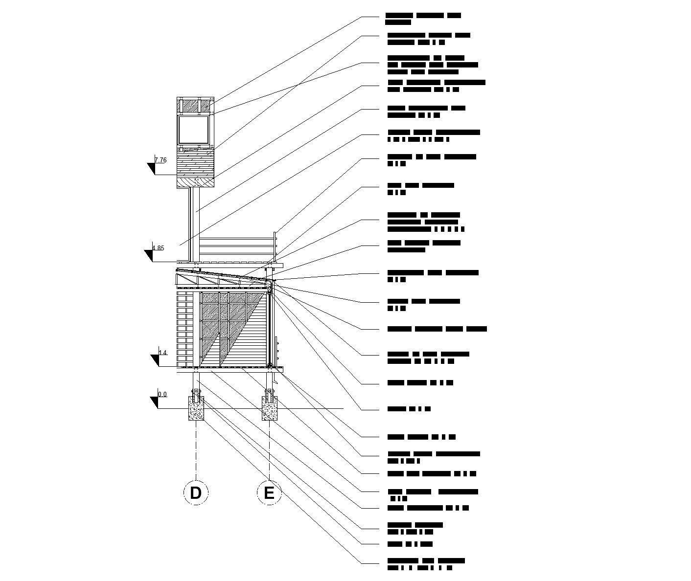 Deck structure dwg file