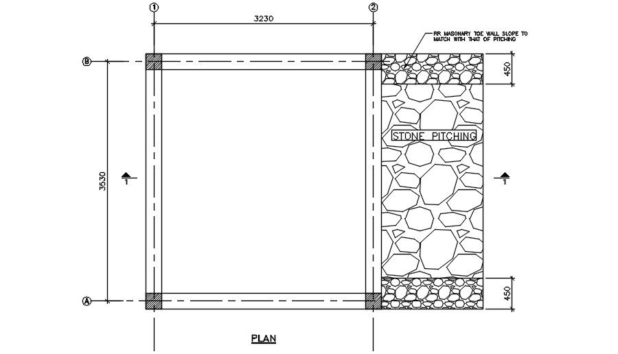 Deep foundation Plan. Download AutoCAD DWG file.