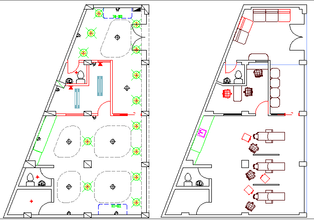 Dental Care Clinic Landscaping and Structure Details dwg file