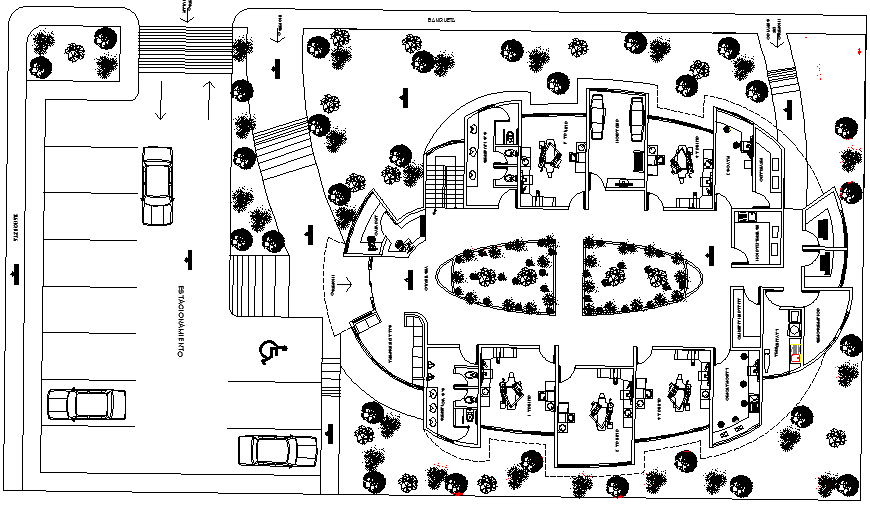 Dental Clinic Design and Elevation Plan dwg file