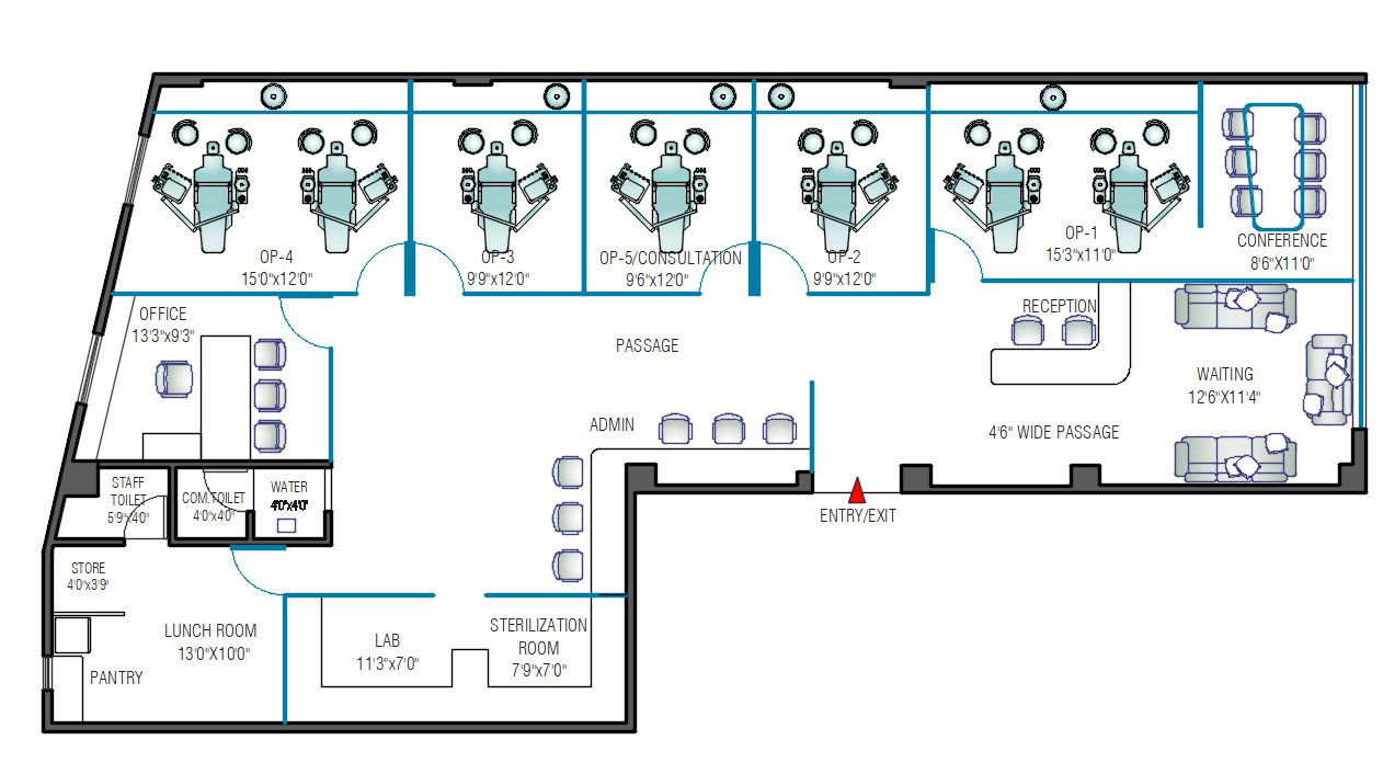 Dental hospital Layout Plan