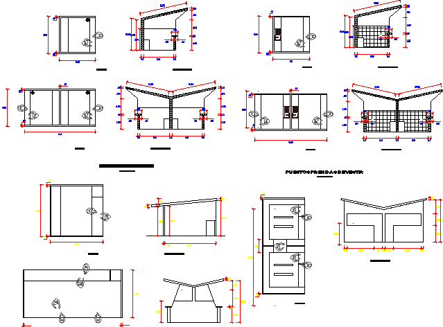 Department sectional details of shopping mall dwg file