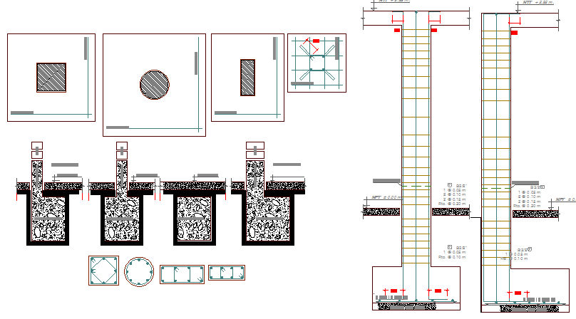 Department store construction details dwg file