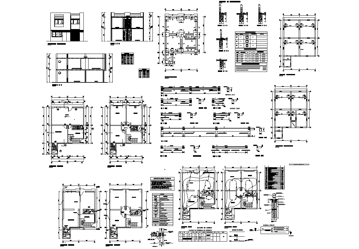 Department stores Structural Plan dwg file