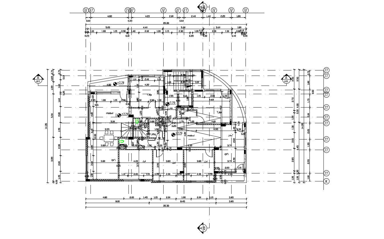Design Of Apartment Building With Working Drawing DWG File