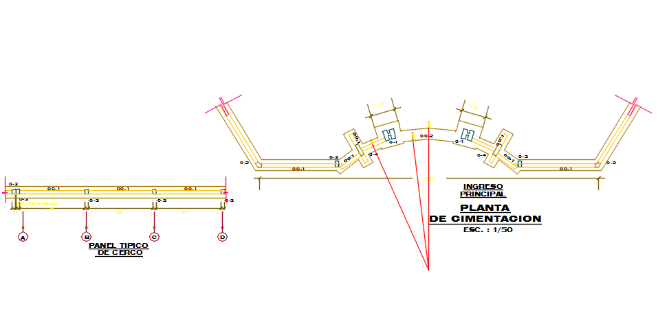 Design arc plan and section detail dwg file