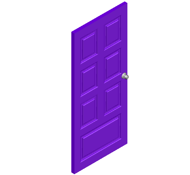 Design of Square shaped 3d view of door