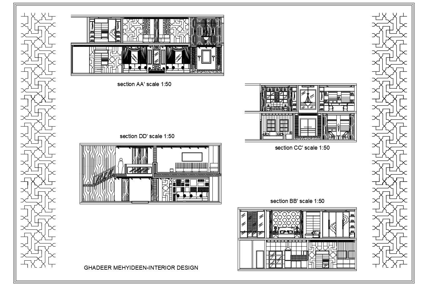 Villa Section In DWG File
