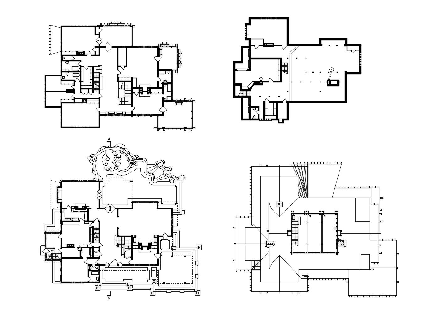 Design of bungalow with detail dimension in dwg file