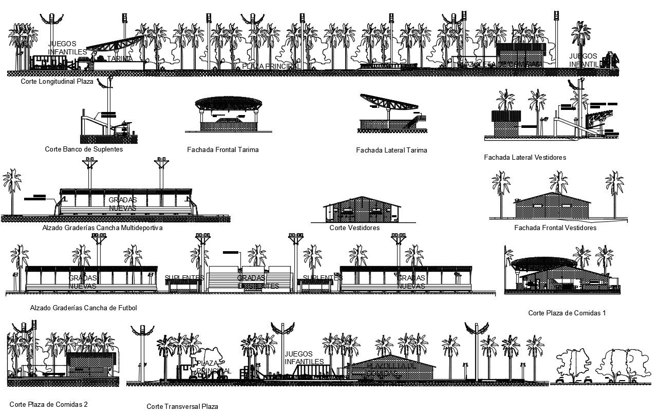 Comprehensive Bungalow Design with Elevation and Section plans
