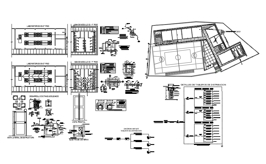 College Building DWG file