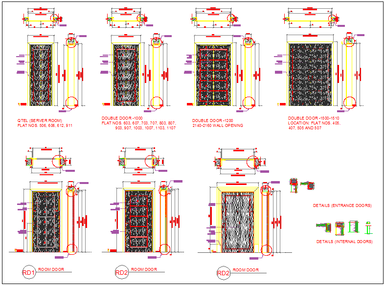 Design of different door for tower