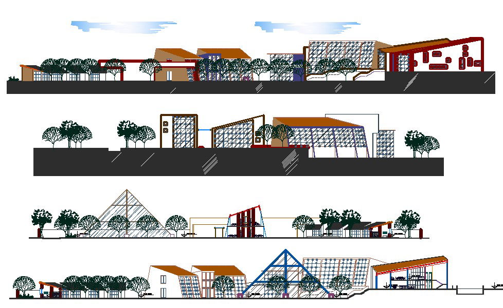 Design of ecotourism center in AutoCAD