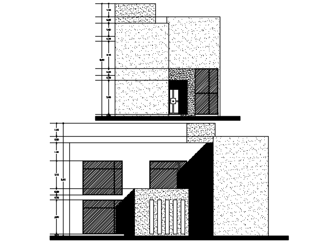 Building Elevation Design Cad File