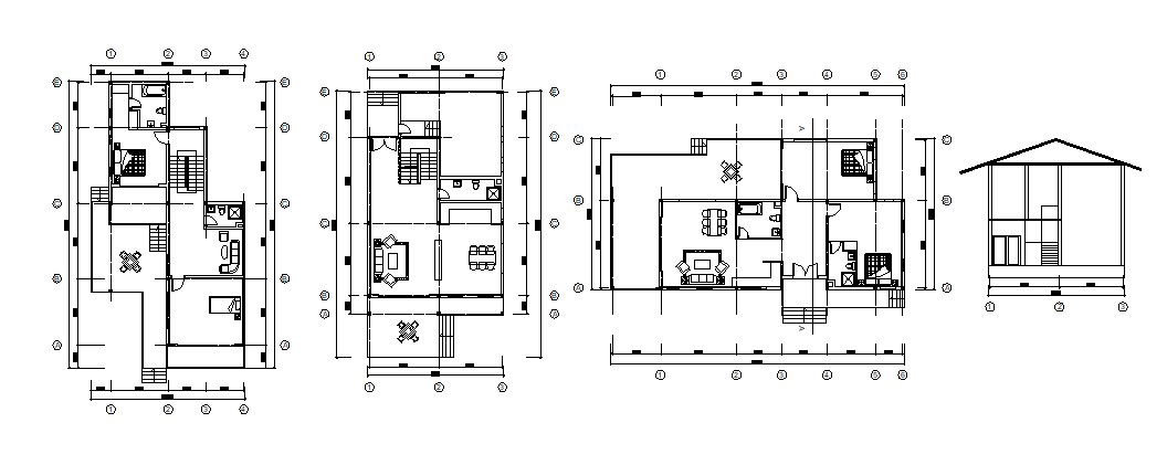 Design of house plan with detail dimension in autocad