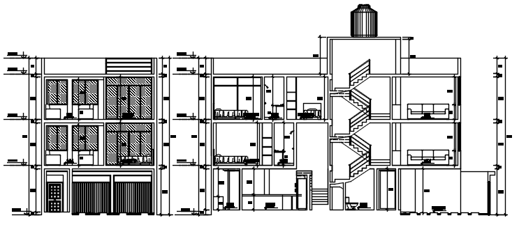 Design of residential flat with detail dimension in dwg file