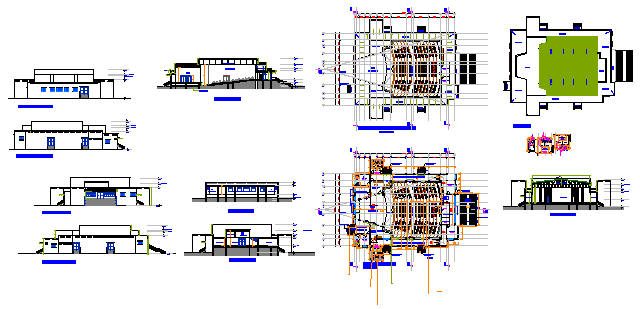 Room Events Design Drawing CAD Plan with Dimensions for Designers