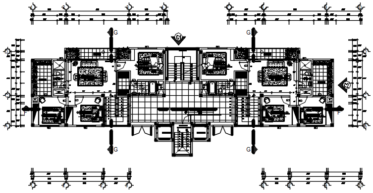Design of the house with detail dimension in dwg file