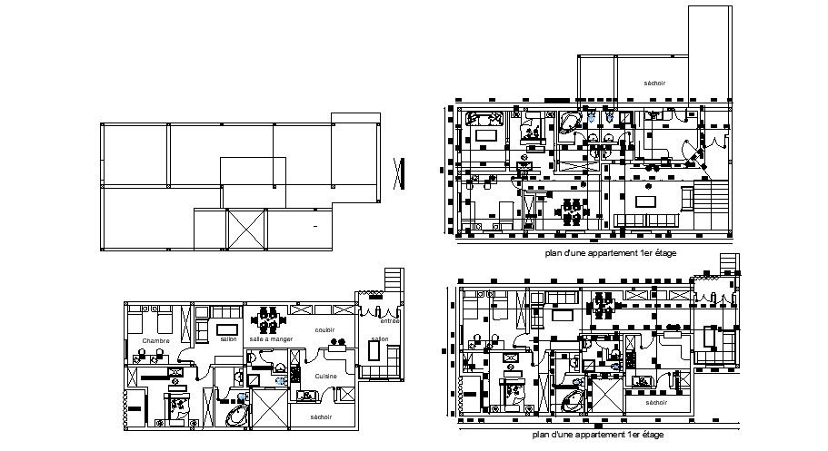 Villa Design Plan In DWG File