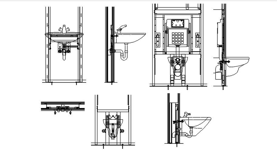 Wash Basin Cad Block