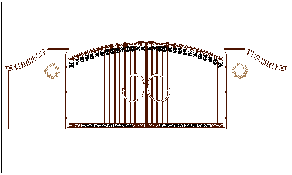 Designer view of forged door