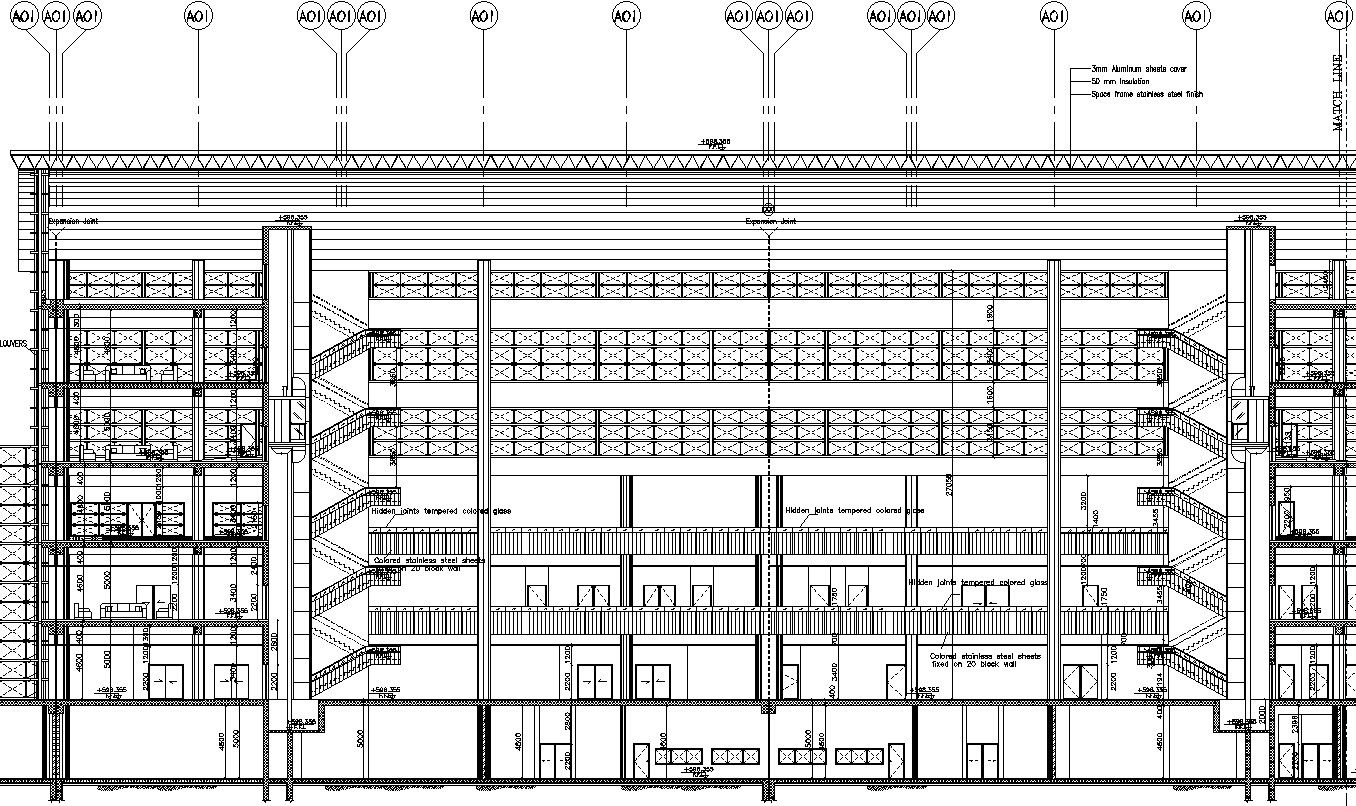 G plus 5 Commercial Building Design with Floor Layouts and CAD Details