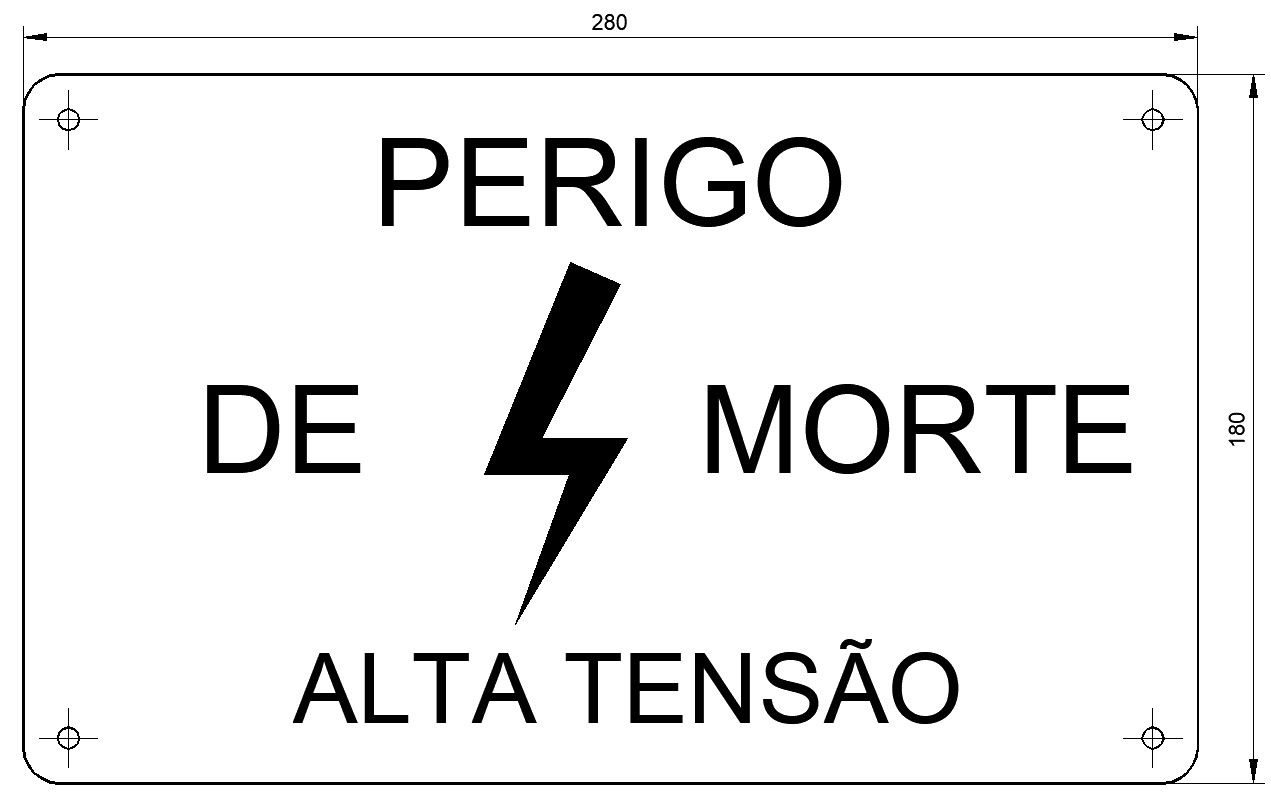 Design of danger sign with high voltage