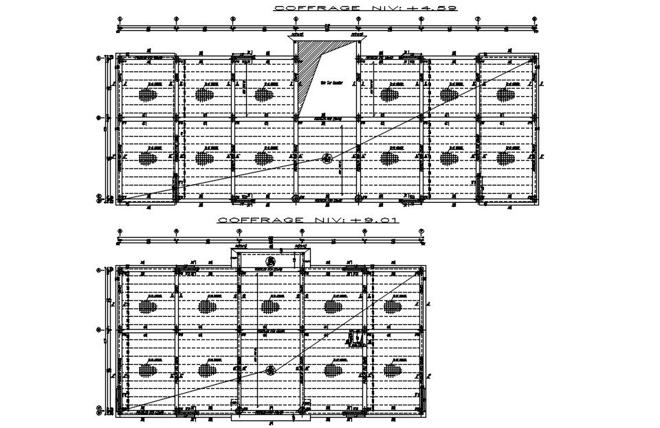 Design of floor formwork in detail AutoCAD 2D drawing, CAD file, dwg file