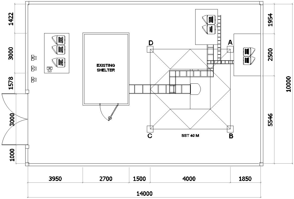 Design of floor plan of tower in detail AutoCAD drawing