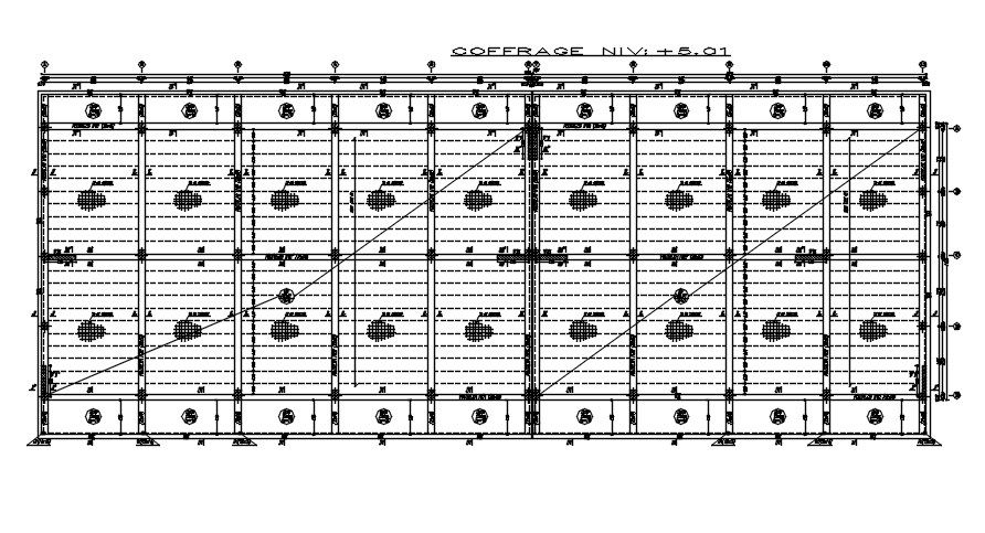Design of level formwork plan in detail AutoCAD 2D drawing, CAD file, dwg file