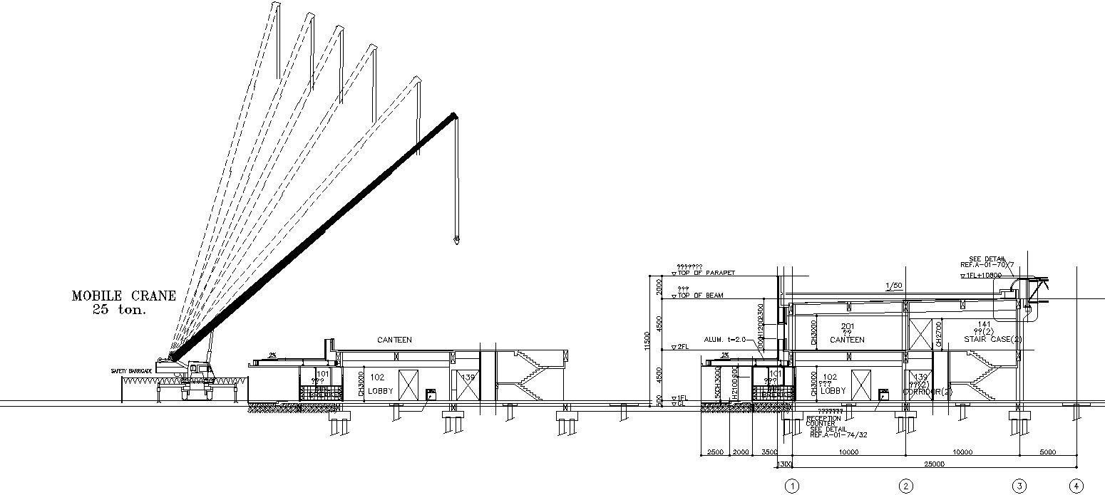 Design of mobile crane with detailing