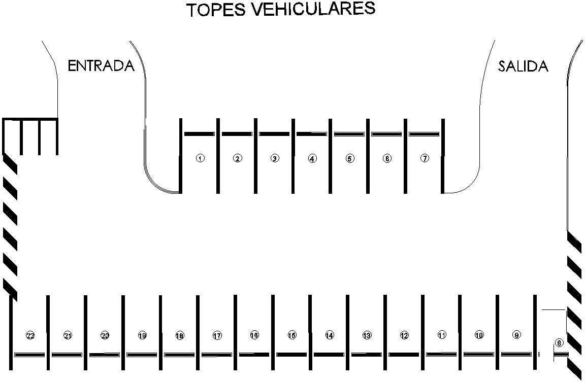 Design of parking with entrance and exit
