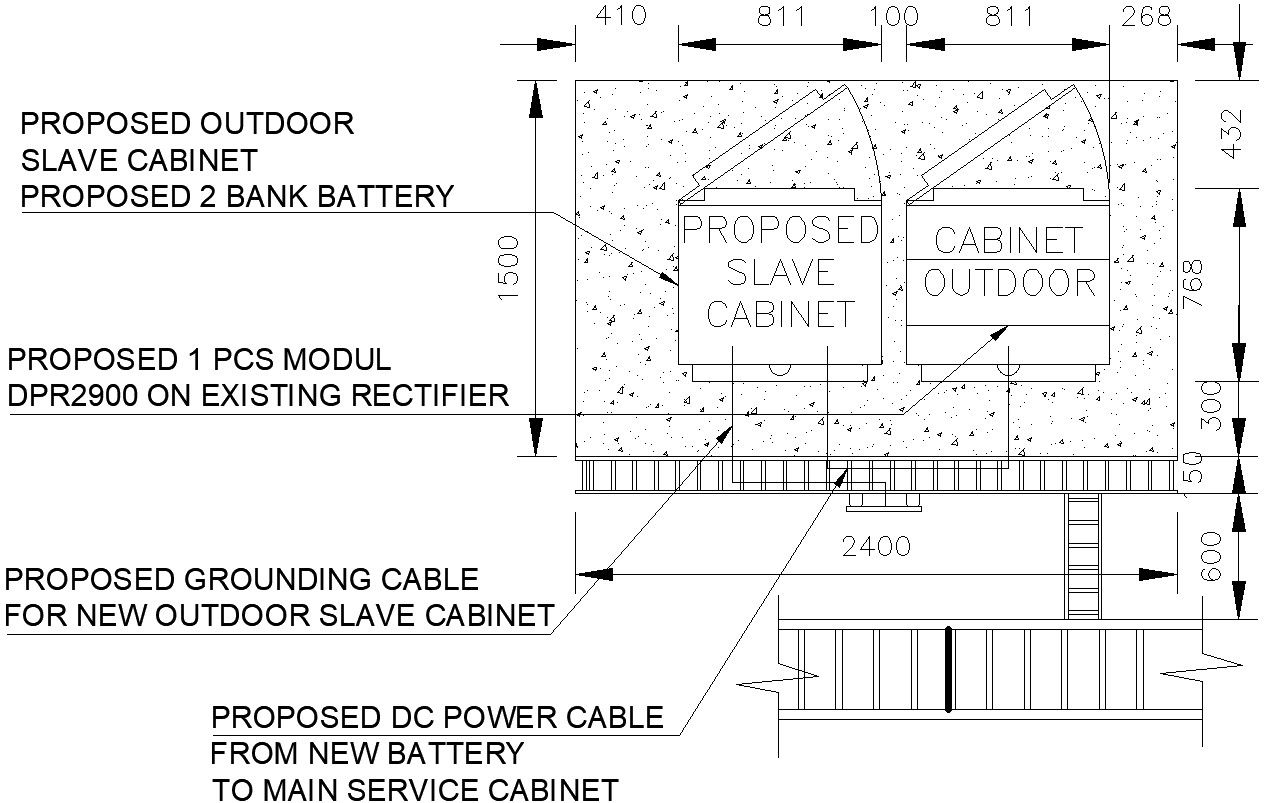 Design of tower cabinet in detail AutoCAD drawing