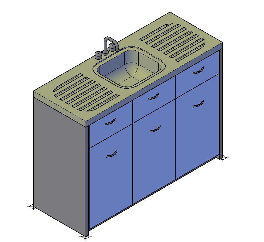 Detail 3d model of Sanitary Washbasin autocad file